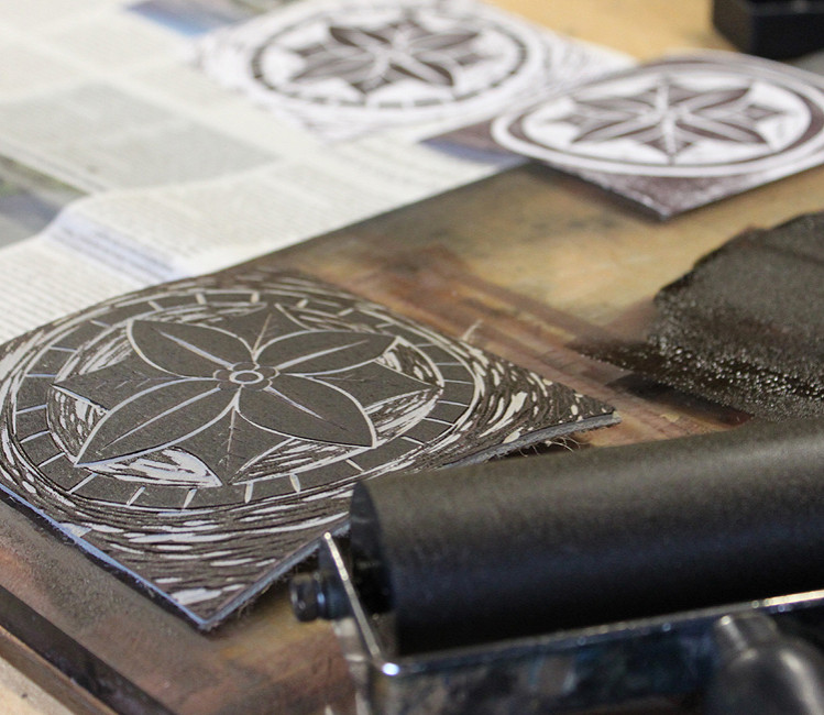 Lino printing workshop