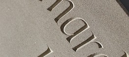 Incised letting in Yorkstone