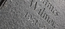 Riven Caithness memorial incised inscription
